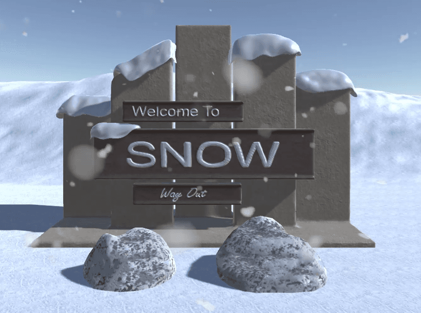 Image of Snow Way Out game title screen